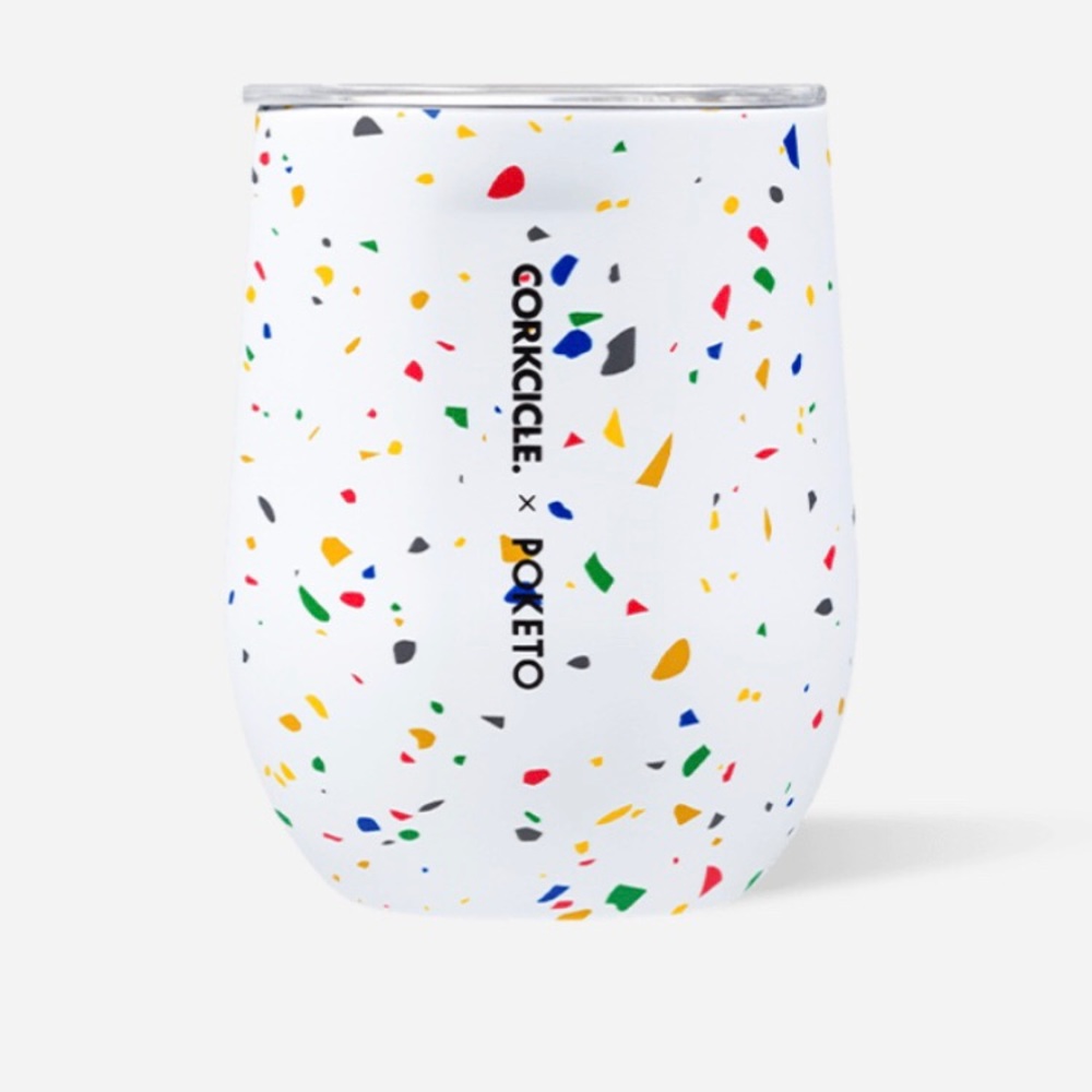 Corkcicle Poketo Stemless in White Terrazzo - NWT - Picture 6 of 9